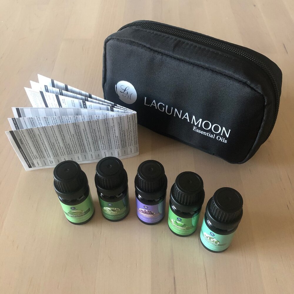 Laguna Moon Essential Oils - Eucalyptus Lavender Lemongrass Peppermint, Tea Tree